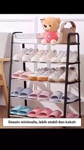 Rak Sepatu 4/5 Susun Minimalis Tempat Sepatu Sandal Rak Sandal Serbaguna