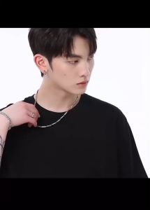 สร้อยคอ สายโซ่ไทเทเนียมเหล็ก จีรูปสี่เหลี่ยมขนมเปียกปูน ไม่จางหาย สร้อยคอ สายโซ่เหล็ก เพื่อผู้ชาย ผู้หญิง และผู้ชาย/หญิงสำหรับการผ่าตัด