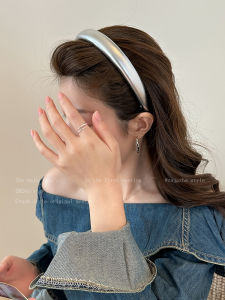 Glossy Leather Headband Womens High Skull Top Easiest for Match out Headband Minimalist Fancy Elegant Face Wash Hair Pressing Headwear