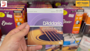 [Chính Hãng] Bộ Dây Đàn Guitar Acoustic Dây Sắt - DAddario EJ26 - Phosphor Bronze Kích Cỡ 11-52
