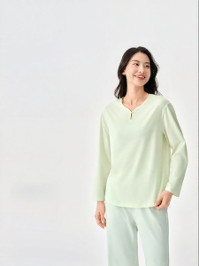 Purcotton | Cotton Water Gloss Long Sleeve Underwear Homewear