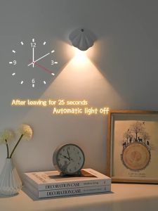 5S Shell Induction Light LED Spotlight Sensor Light USB Rechargeable Wiring-free Magnetic Suction Indoor Wall Light