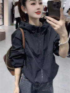 Áo Khoác Nữ Mùa Thu Đông Dày Có Mũ Trùm Đầu Khóa Kéo Hai Hàng Áo Khoác Ngoài Thường Ngày Dài Tay Màu Trơn Áo Khoác Ngoài Ngắn