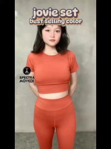 Setelan senam JOVIE SET baju senam wanita setelan olahraga legging zumba kaos olahraga celana senam bandung