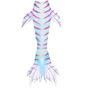 3-13 ปี Little Mermaid หางเด็ก Memaid ชุดว่ายน้ําเด็ก Mermaid TAIL สําหรับว่ายน้ํากับ Garland สร้อยคอ