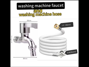 Washing machine hose with faucet / faucet outlet size 20mm / washing machine inlet size 25mm