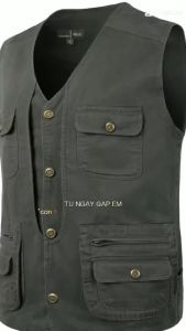 Áo gile nam áo lính nhiều túi phong cách giản dị mà chất mang lại vẻ đẹp mới cho người mặc - Mã T20