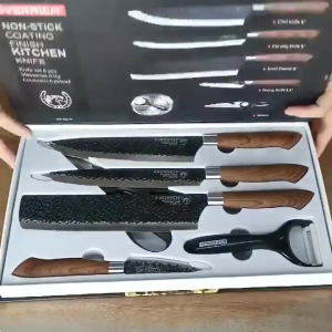 High-quality professional knife set 6PCS kitchen knife set stainless steel Japanese chefs knife set hotel exclusive