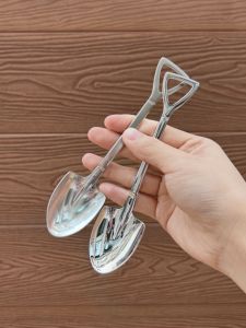 1810 Stainless Steel Military Engineer Spoon for Eating Watermelon Dessert Spoon Fruit Scoop Iron Shovel Kitchen Utensils