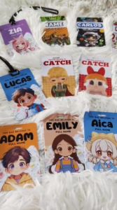 Customized PVC Bag Tag for Kids Boys and Girls ATM Size Glossy Luggage Tag PVC Waterproof Cute Bag Tags