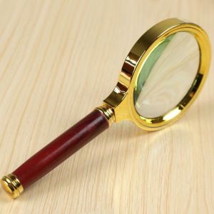 1 metal magnifying glass 50x high-definition handheld magnifier suitable for reading scientific experiments