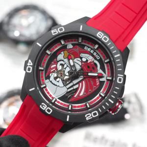 Deesio Mens Automatic Mechanical Watch Carbon Fiber Case Luminous Date Display Water Resistant Fashion Sport Watch Gift for Men