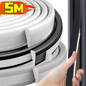 5M Foam Window Sealing Strip Soundproof Windproof Weather Stripping Door Seal Gap Filler Tapes Insulation Anti-Collision Strips