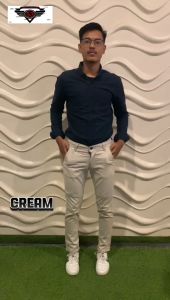 ANDROS 53 - Celana Chino Panjang Pria Slim Fit Sreatch Premium Quality - Cinos Pria Cream