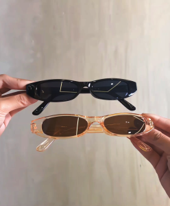 WW022 Kacamata Stylish Korean Look dengan Lensa Transparan Warna Retro Vibes