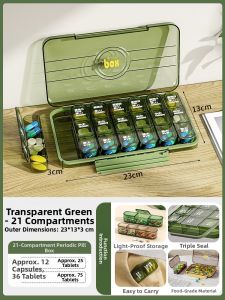 bicoy | Elderly Medicine Organizer Weekly Reminder Box