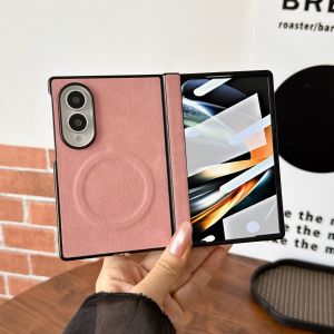 szhaiyu | Leather Phone Case for Samsung Galaxy Z Fold 8 Ultra 7 6 5 4 Front Protection Film Hinge for MagSafe Magnetic Hard Shell Cover