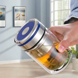 Double Layer Clear Heat Resistant Glass Tea Cup