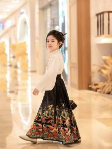 Bé Gái Sườn Xám Hán Phục Phong Cách Trung Quốc Cổ Đại Váy Xuân Hè Mùa Thu Mùa Đông Trang Phục Truyền Thống Cho Trẻ Em Nhà Minh