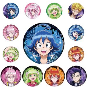 58mm Anime Welcome to Demon School! Iruma-kun Clara Kurara‌ Asmodeus Alice Cosplay COSTUME Badge Pin SPTE Tinplate Brooch Prop