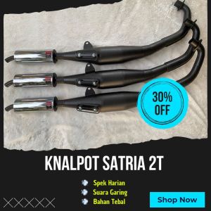 Knalpot suzuki satria 2 tak hiu dan lumba standar racing suara garing by arashi racing produk