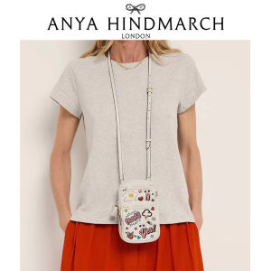 Official Authentic Products Anya Hindmarch Graffiti Bag Spoof Cute Mobile Phone Bag Sunglasses Bag Messenger Bag Small Square Bag