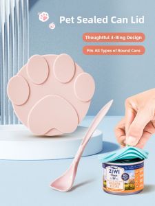 VOA | Pet Food Can Sealing Lid with Cat Claw Opening and Food Spoon