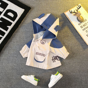 Fashionable Casual Boys Jacket Autumn Wear Spring Autumn Kids Clothing Cartoon Design One Year Old Trendy Cotton Coat