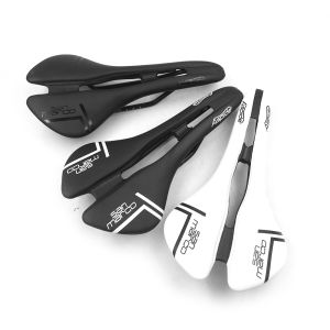 Mens Lightweight Road Bike Saddle 141mm Wide Comfort Hollow Out Ergonomic Racing Bicycle Seat for MTB Mountain Bike