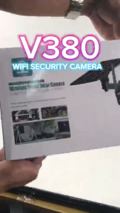 V380 Pro Dual Lens Solar WiFi Security CCTV Camera 4K UHD 8MP+8MP PTZ Pan Tilt Zoom Night Vision Two‑Way Audio Human Motion Alert IP66 Waterproof Outdoor Home Shop Surveillance Camera Compatible V380 Pro App
