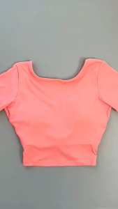 ELEVATE SPORT FIT Scarlet Crop Top Lengan Pendek YOGA PILATES GYM