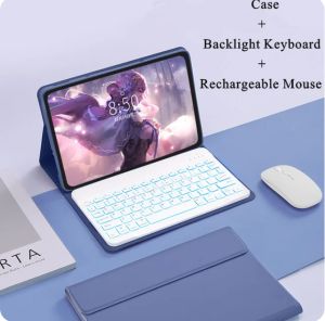 Shell For Xiaomi Redmi Pad SE 2023 11 Inch Backlight Keyboard Tablet Case Mouse Bluetooth Wireless Spanish Keyboard Cover Funda