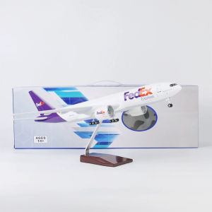 47cm Large Scale Airplanes Fedex B777 Cargo Diecast Resin Airplane Model Toy Kit with Stand For Display Collection or Aviation G