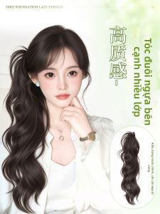 TIANZHEN | Ponytail Wig Braid Natural Fullness Layered Curls Low-Side Pony