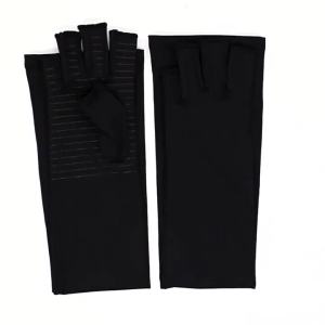 1Pair Long Arthritis Compression Gloves for Women MenCopper Gloves for SwellingRSIFingerless Carpal Tunnel Glove for Work
