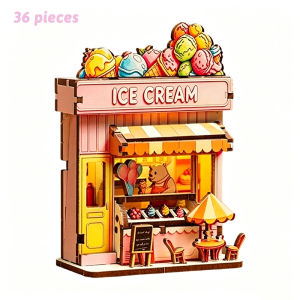 CONUSEA | Fairy Tale Shop DIY Book Nook Kit 3D Puzzle Wooden Assembly Handmade Rabbit Craft Dollhouse Bookshelf Decor Gift for Book Lovers
