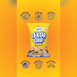 Fiskor Triplets Combo – 3x Original Lekor Chips + Chili Sauce | Halal Certified