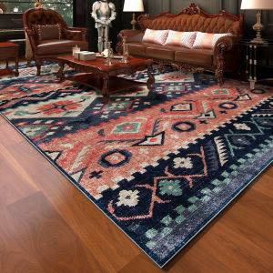 Living Room Carpet Tea Table Mat Tianjin Xinjiang Home Use Sofa Floor Pad High-End Retro Persian Feel Rectangular Polyester