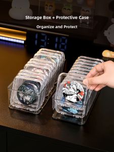 Kaman | Clear Acrylic Dustproof Storage Box For Anime Badges Display