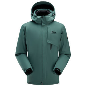 Jeep | Jeep Mens Three-in-One Detachable Down Jacket Windproof Outdoor Clothing Two-Piece Set Urban Casual Lightweight Waterproof