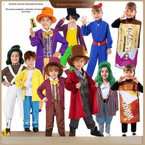 Charlie and the Chocolate Factory Willy Wonka Costume Kids Performance Clothing