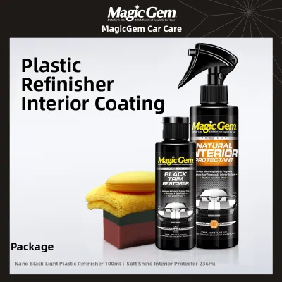 Magic Gem | Restoration and Scratch Repair Black Car Interior Plastic Renewal