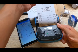Máy in nhiệt Bluetooth K80 để in hóa đơn bán hàng trên điện thoại từ ứng dụng sổ bán hàng Tính tiền TV kiotviet sapo