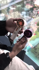 Wuji DS1013 Mini Turbo Handheld Fan – 5W Portable Power Cooling Fan (Black and White)