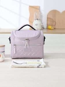 Portable Polyester Insulated Lunch Bag With Strap | Bento Food Bag Beg Makanan Dengan Tali Bahu 大容量保温包
