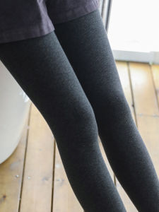 Gray Pantyhose Brown Series Leggings Womens Vertical Stripes Slim Looking Stirrup Cotton Leggings Spring & Fall Plus Size