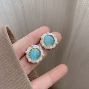 Hoa Tai Hình Học Ngọt Ngào Cổ Điển Dành Cho Nữ Thời Trang Đa Năng Cao Cấp Trang Sức Tai Hợp Kim Mạ Vàng Mạ Bạc