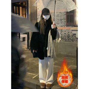 กางเกงขายาวทรงตรงผ้านิตติ้งนุ่มสำหรับผู้หญิง กางเกงขายาวทรงสลิมฟิตสำหรับเดินทางในฤดูใบไม้ร่วง กางเกงขายาวทรงยาวคลุมเข่าสำหรับผู้หญิง