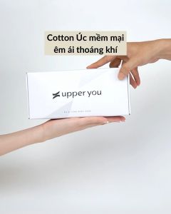 Tất Vớ Nữ Trơn Cao Cấp Cổ Cao UPPER YOU Cotton Úc Signature Không Đường May Mềm Mại Êm Ái Thoáng Khí Khử Mùi - SNF4001