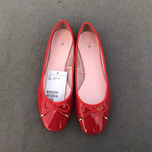 Handmade Soft Bottom Ballet Flats Womens Shoes French Style Butterfly Knot Casual Loafers Synthetic Leather round Toe Flats